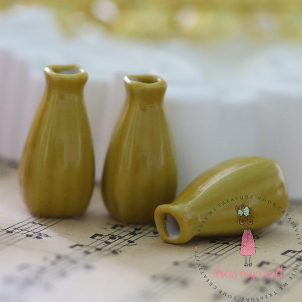 Miniature Yellow Big Vase