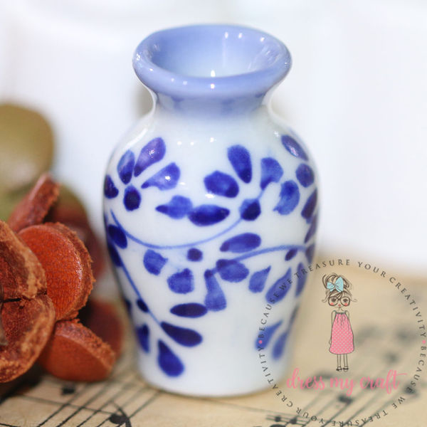 Miniature Hand Printed Vase # 1