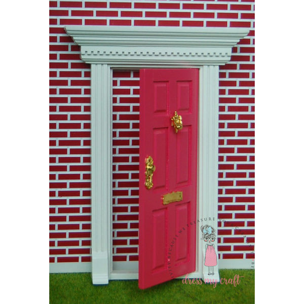 Miniature Anywhere Big Wooden Door - Bright Pink