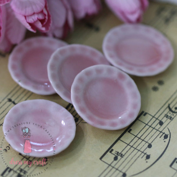 Miniature Dinner Plates Pink