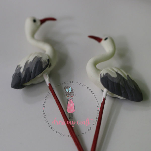 Miniature Figure Standing Crane