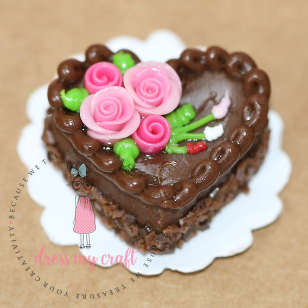 Miniature Heart Chocolate Cake