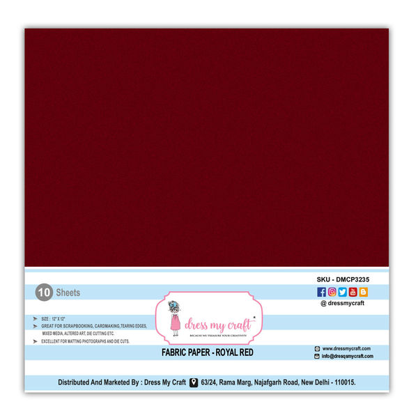 Fabric Paper - Royal Red