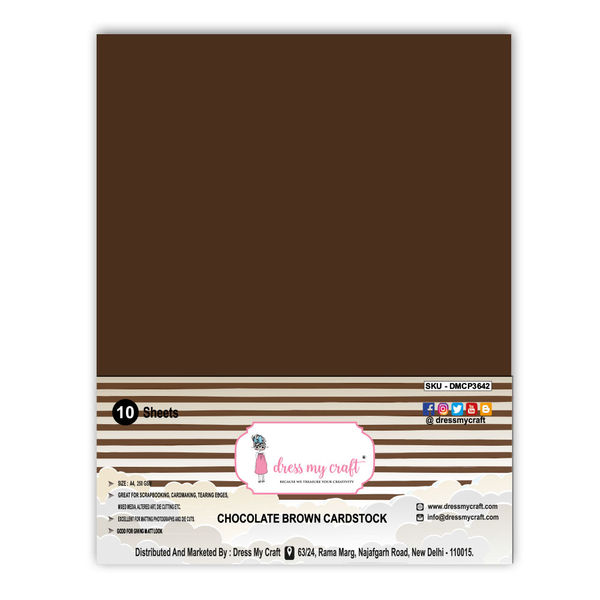 Chocolate Brown Cardstock - A4 - 250 gsm