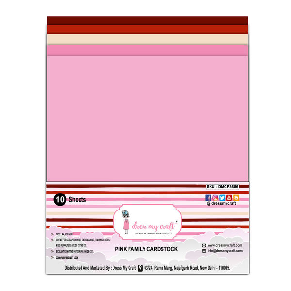 Pink Family Cardstock - A4 - 250 gsm