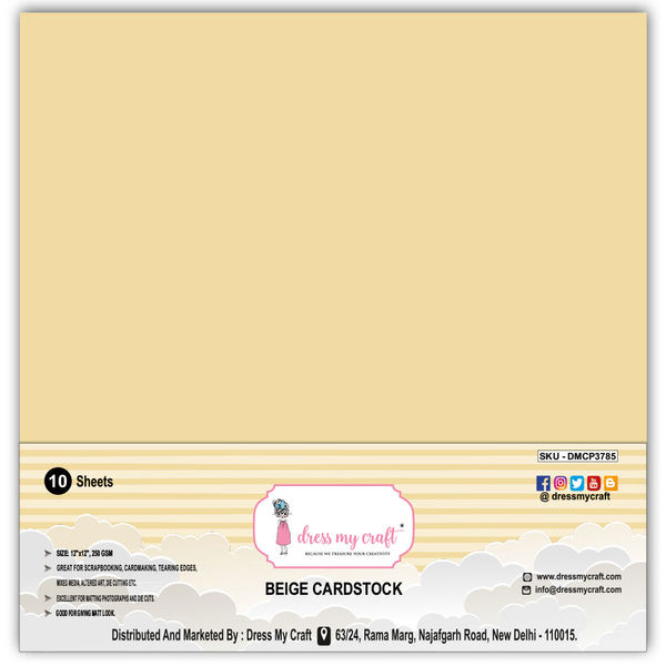 Beige Cardstock 12x12