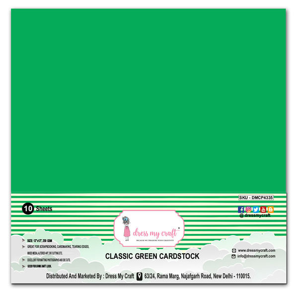 Classic Green Cardstock 12x12