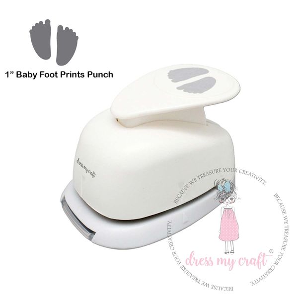 1" Baby Foot Prints Punch