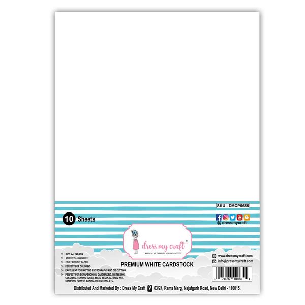 Premium White Cardstock - A4 Size - 240 GSM