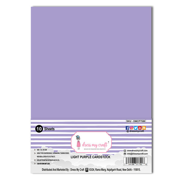 Light Purple Cardstock - A4 - 250 Gsm