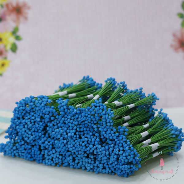 Drop Shape Wire Pollen #3 - Blue -Wholesale Pack