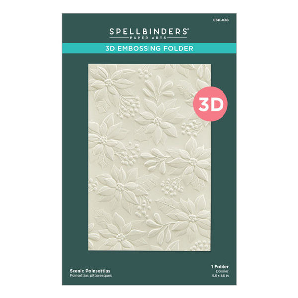 SCENIC POINSETTIAS 3D EMBOSSING FOLDER