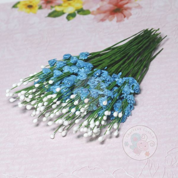 Filler Flower With Pollens - Dark Blue