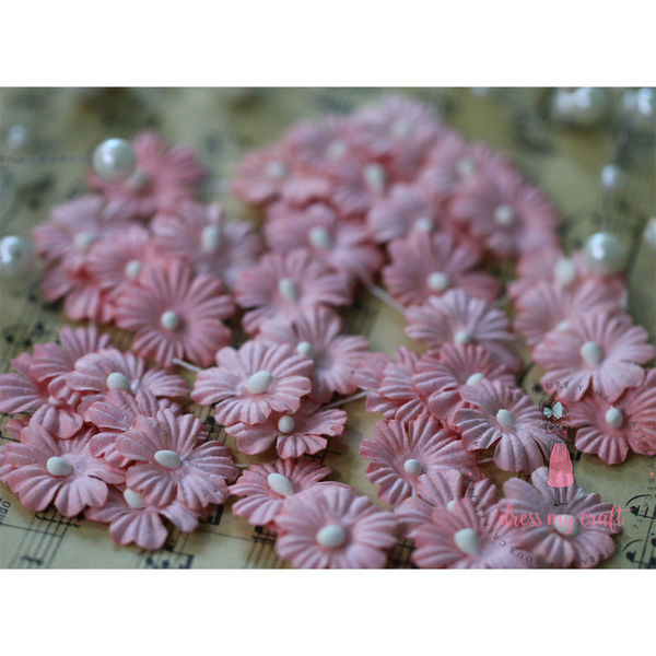 Sakura Flat Flowers with Pollens - Pink