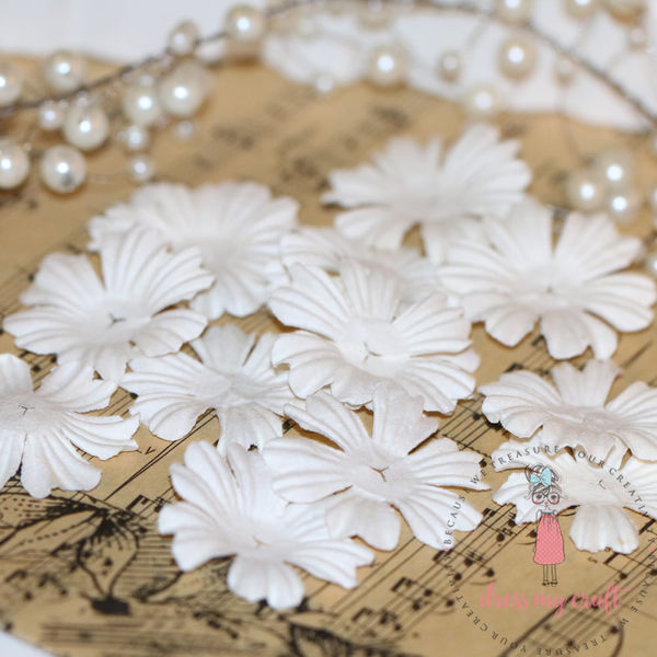 Sakura Flat Flowers - Ivory