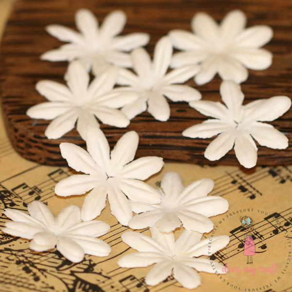 Daisy Flat Flowers - Ivory