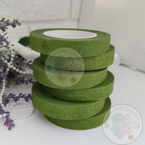 Self Adhesive Floral Tape - Olive Green (Value Pack)