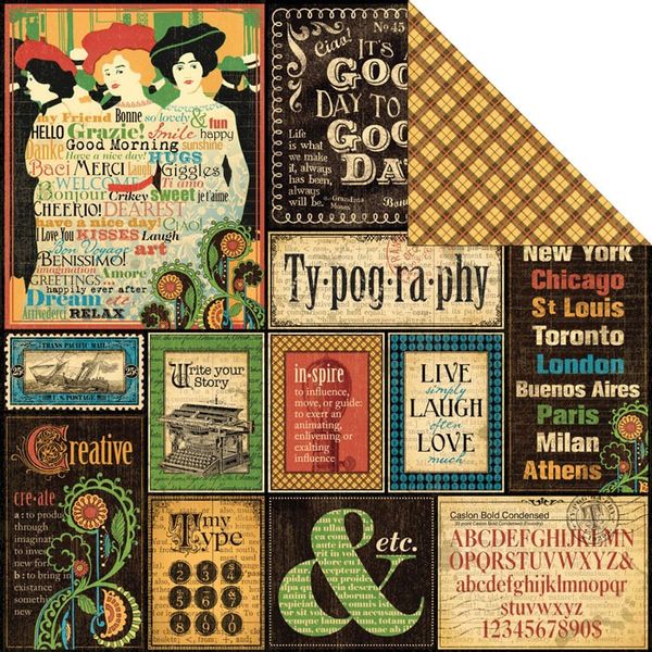 Typography - Typography Double-Sided Cardstock 12"X12"