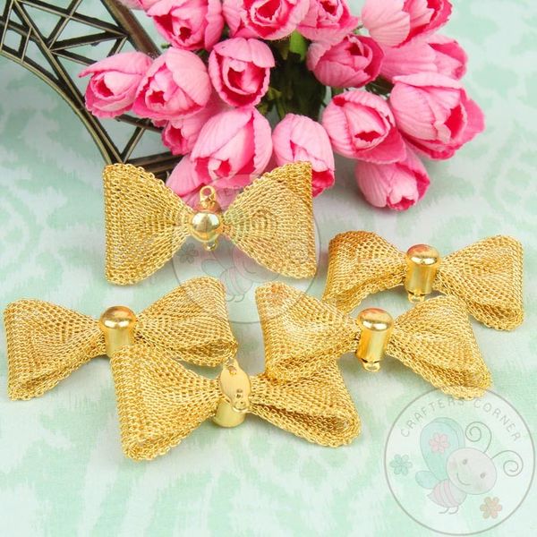 Golden Wire Mesh Bow