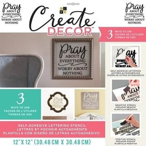 Create Decor Pray About Everything  - Stencil