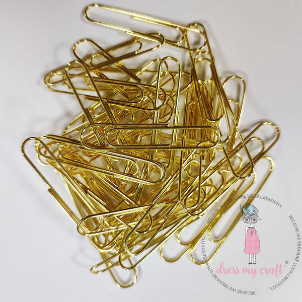 Long Golden Paper Clips