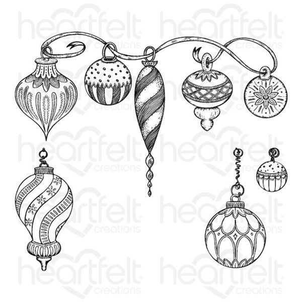 Sparkling Holiday Ornaments Cling Stamp Set