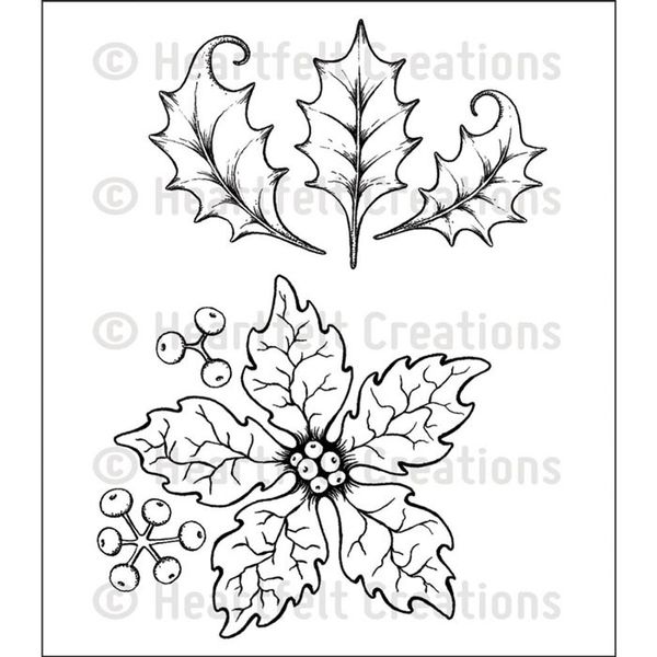Large Sparkling Poinsettia - Stamp