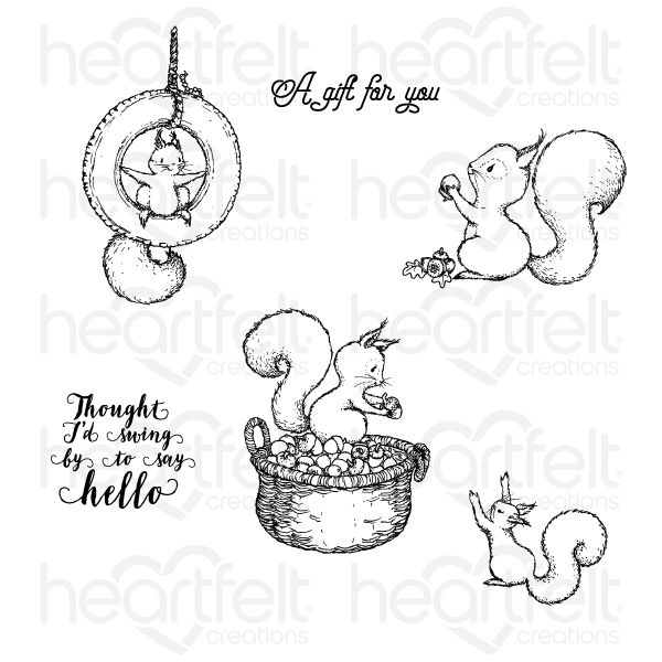 Furry-Tailed Frolic Cling - Stamp