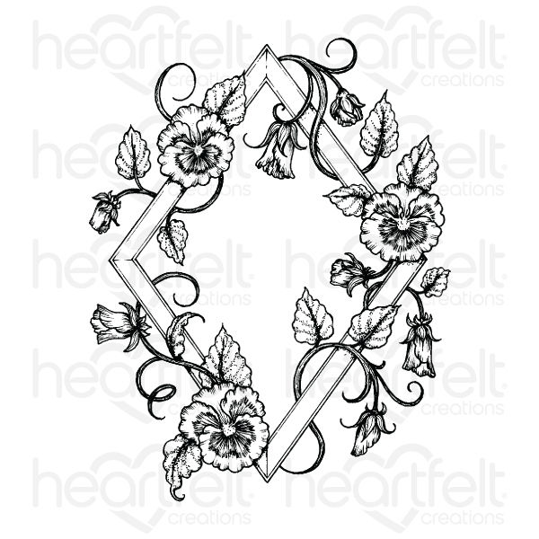 Petite Pansy Frame Cling Stamp Set