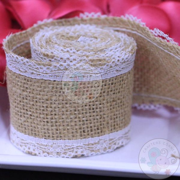 Jute Ribbon with Border Lace 2