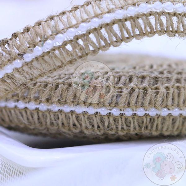 Jute Lace with Pearls