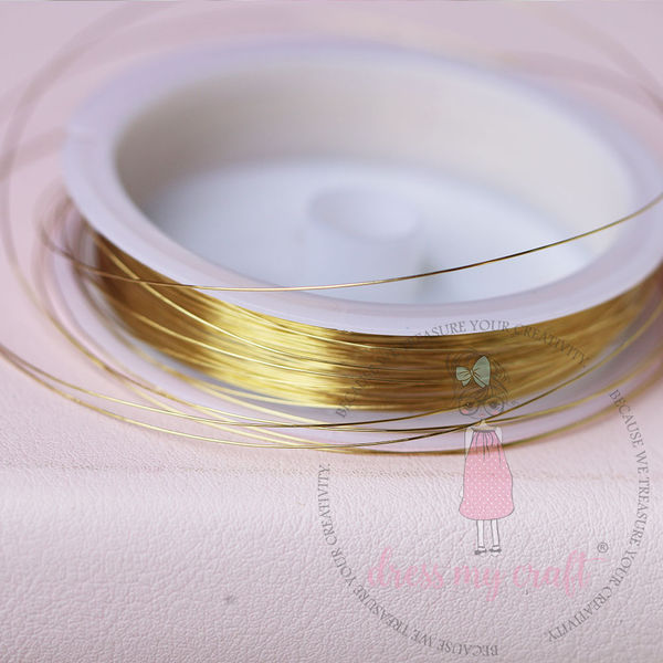 Jewelery Making Wire - Golden - 0.3 mm