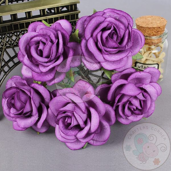 Purple - Mulberry Curved Roses