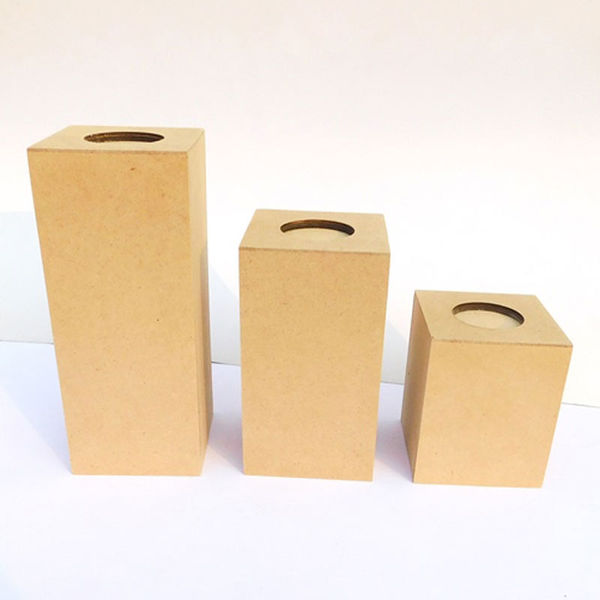 MDF Candle Pillar Set (3 Pcs )