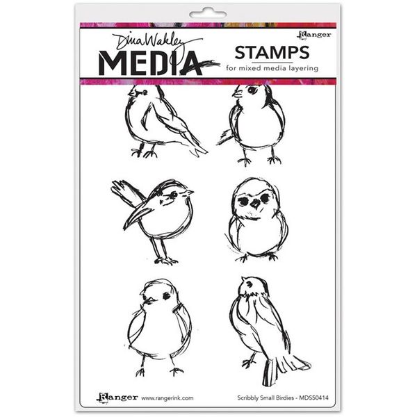 Scribbly Small Birdies - Stamp