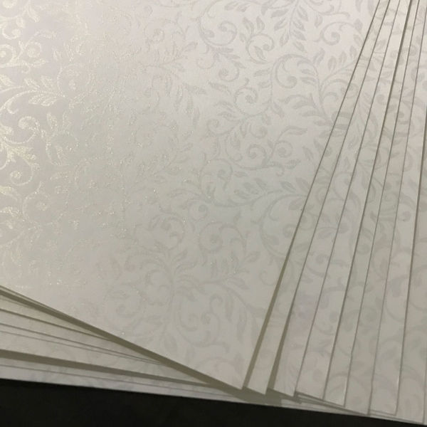 Metallic Flourish Paper - 12"X11.9"