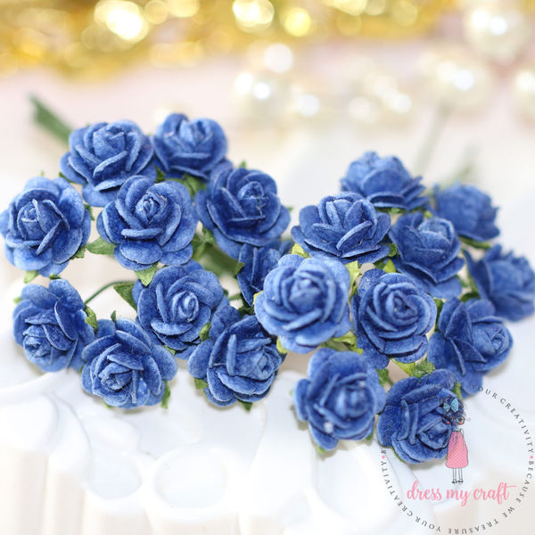 Micro Mini Roses - Royal Blue