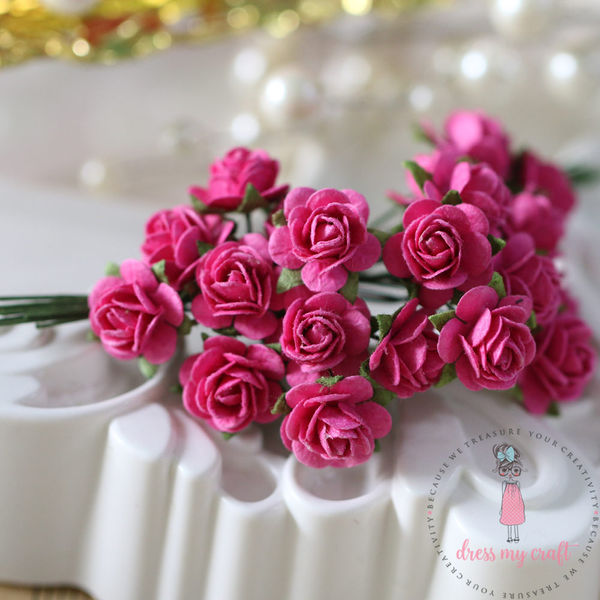 Micro Mini Roses - Bright Pink