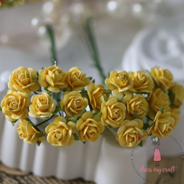 Micro Mini Roses - Yellow