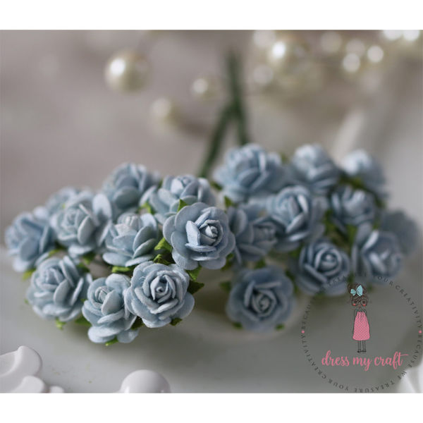 Micro Mini Roses - Vintage Blue