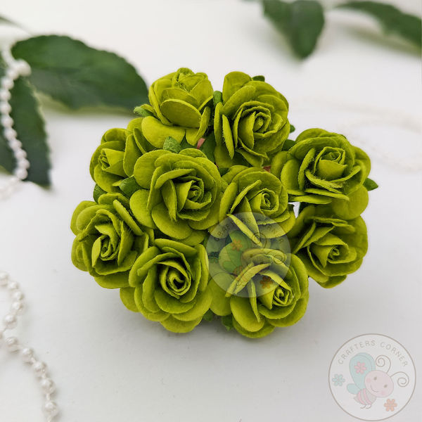 Micro Roses - Parrot Green