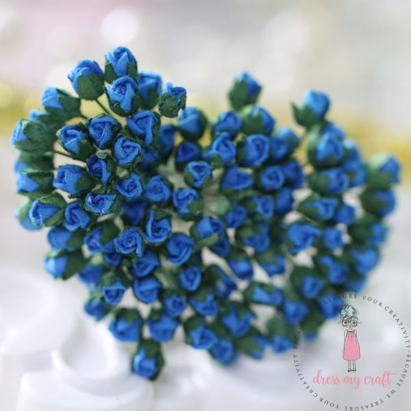 Micro Mini Rose Buds - Blue