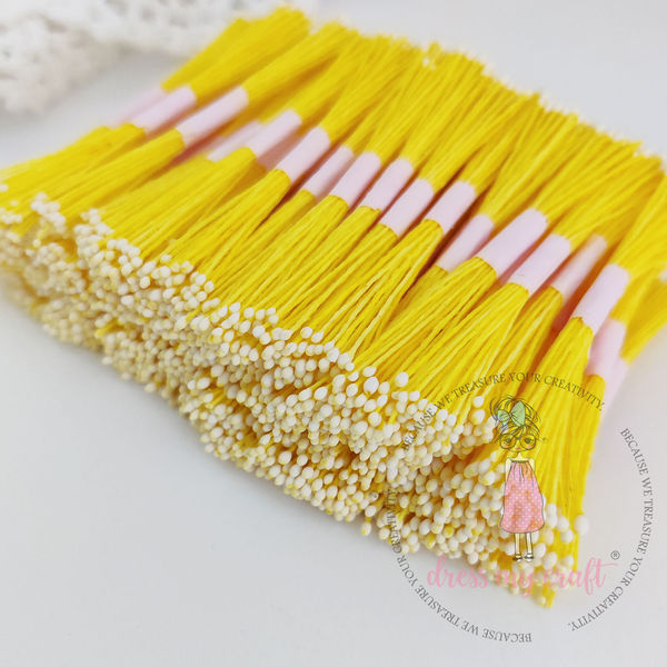 Micro Mini Thread Pollen - Yellow White - Wholesale Pack