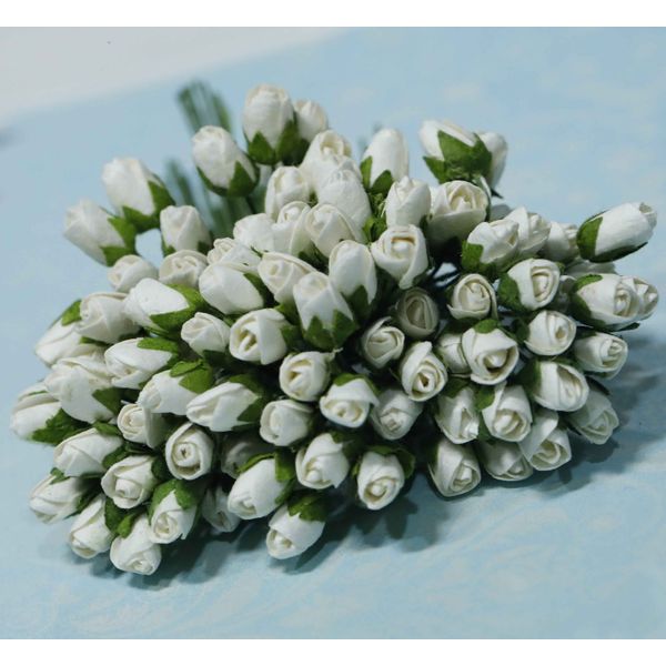 Micro Rose Buds 10 MM - White