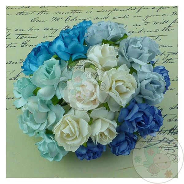 Wild Rose Combo - Blue/Aqua/White