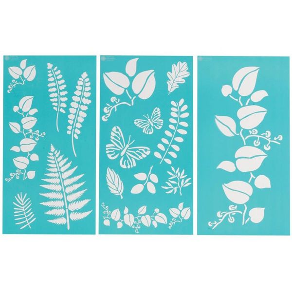 Stencil - Ferns & Boughs 8.75"X16.75" 17 Designs