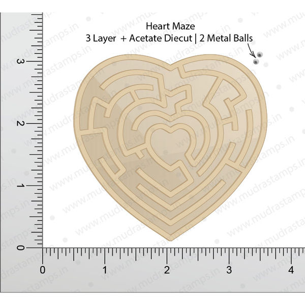 Heart Maze - Chipboard