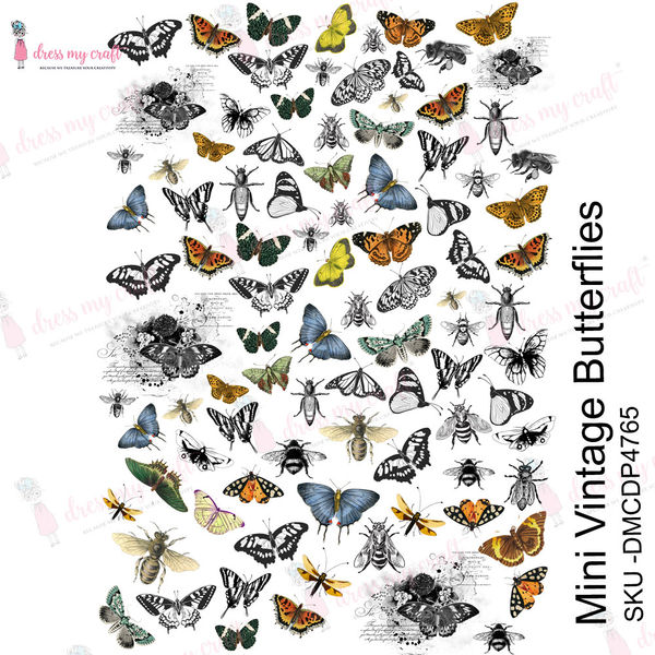 Mini Vintage Butterflies - Transfer Me