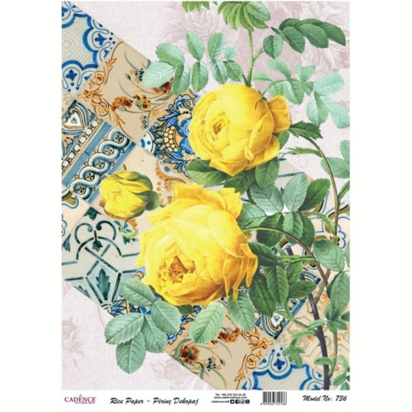 Rice Decoupage Paper - A3 Size (Model No 736)