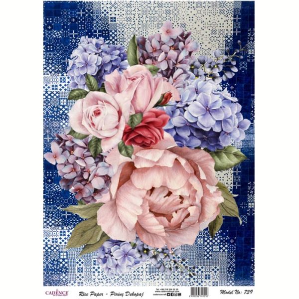 Rice Decoupage Paper - A3 Size (Model No 739)